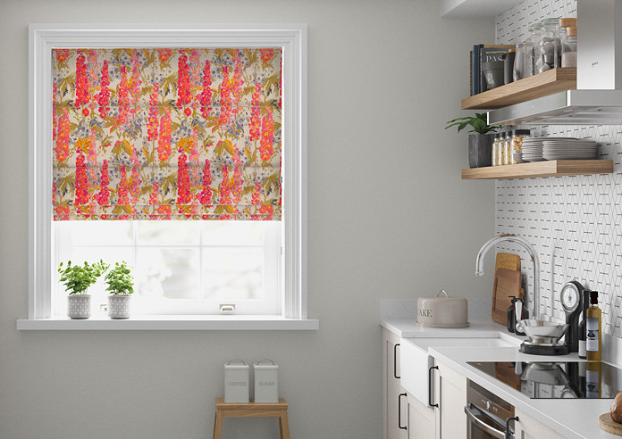 Hollihocks, Candy - Roman Blind - Image 3